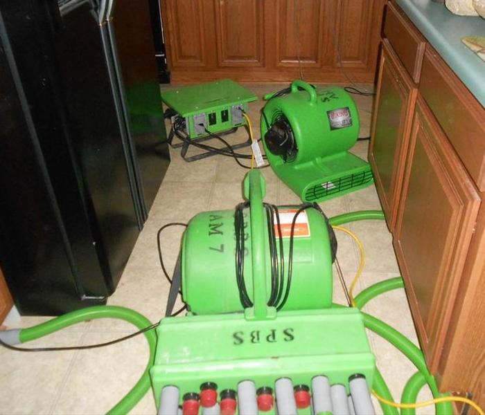 Three pieces of green drying equipment in a kitchen