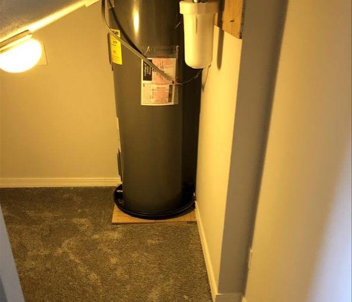 Water heater in a garage